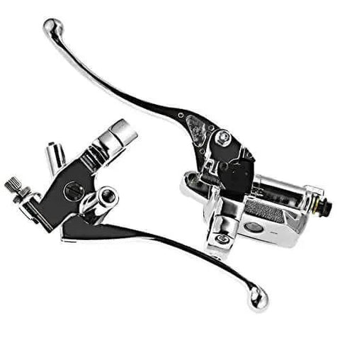 1-Inch Chrome Brake Master Cylinder And Clutch Set For Honda Shadow VTX1800 Kawasaki Vulcan Yamaha Road Star Suzuki Left And Right Pair Ride Ready Chrome Upgrade To Improve Looks And Performance