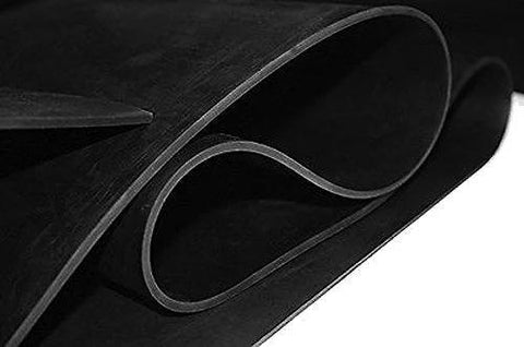 Herco Viton FKM rubber sheet, 1/4 in thick, black, rolled 12 x 12 in.