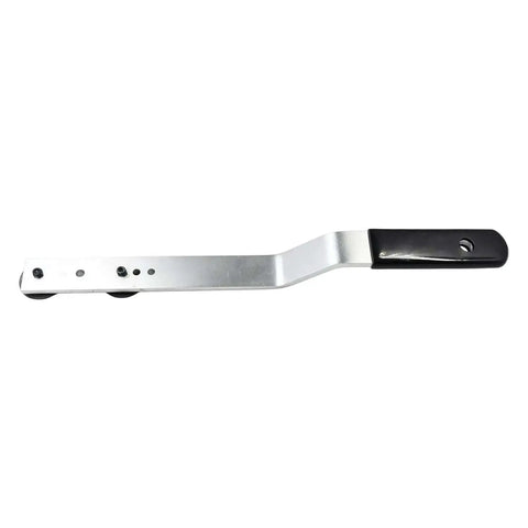 89565 Duct Stretcher Tool with Offset Body for Sheet Metal Work, offset handle, metal construction, side view.