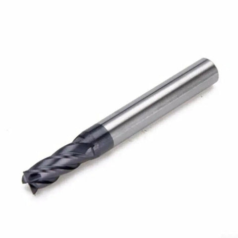 Solid Carbide End Mill 4 Flute AlTiN Coated Milling Cutter for CNC and Manual Machining 6 Millimeter Diameter 35 Degree Right Hand