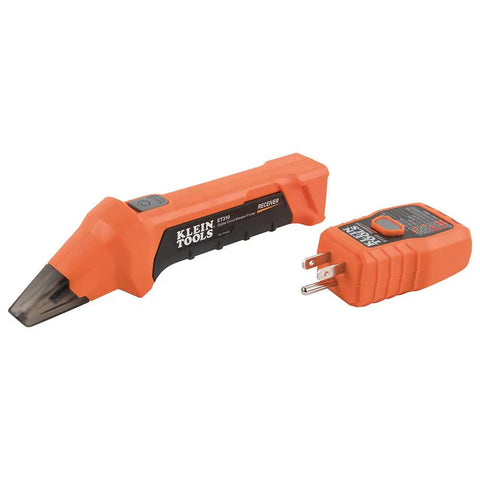 Fast Circuit Breaker Finder Kit For Quick Panel ID And Safe Wiring, ET310 Receiver With GFCI Outlet Tester, 69411 Companion, 2 Piece Set By Klein Tools showing receiver and tester.