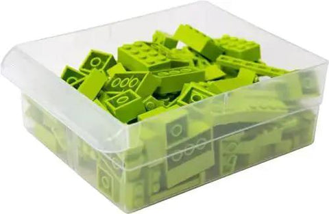 Box of green building bricks for craft storage, suitable for Heavy Duty Plastic Drawer Cabinet For Garage Organization And Craft Storage