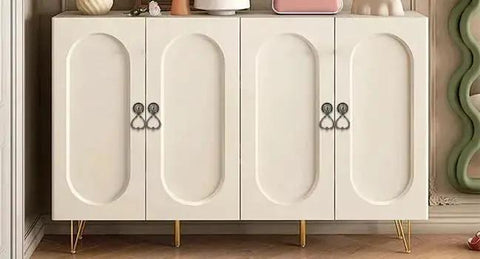 Set Of 4 Tear Drop Knob Pull Handles In Antique Bronze Finish, Zinc Alloy Cabinet Drawer Hardware, 1.3 X 2.4 Inches on white cabinet