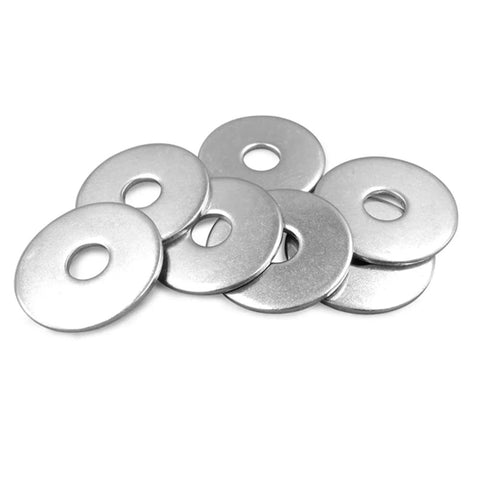 Fitvell stainless steel flat washers, 1/4 in ID x 1/2 in OD, plain finish, pack of 120