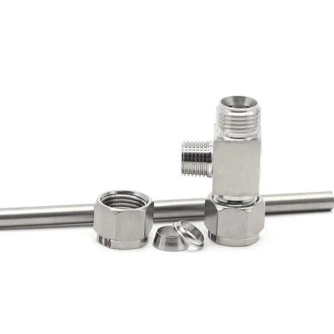 Stainless Steel Capillary Tubing 0.25 Inch Outer Diameter 300 Millimeter Length 1 Millimeter Wall Pack of 5 Workhorse 304 Tubes with fittings