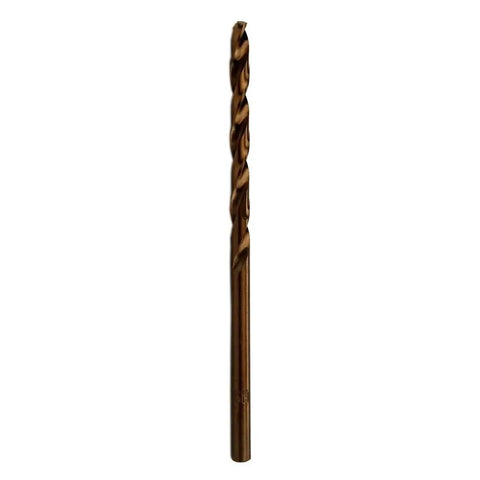 One Eighth Inch Cobalt Steel M35 Jobber Length Twist Drill Bits For Hard Metal And Stainless Steel Pack Of Twelve With 135 Degree Split Point And Straight Shank Two And Three Quarter Inch Overall Length
