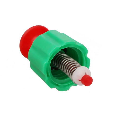 YTRUOYI pressure relief valve for garden sprayer, green plastic body with red push actuator, 2-pack