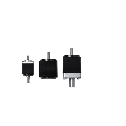 Beefy Compact Servo Gearbox With 50 To 1 Micro Step Down Ratio For Precise Motion Control, three gearboxes side by side