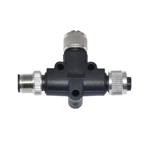 M12 T Type Connector A Code Male To Female Unshielded IP67 Waterproof Field Wired Sensor Plug Adapter For Aviation Industrial Use 4 Pin DIY Friendly Easy Install