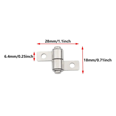 Close-up view of 4Pcs Small Shaft Damping Swivel Positioning Hinge Kit For Switchgear Cabinets CL2057 0.3N.m in manganese steel.