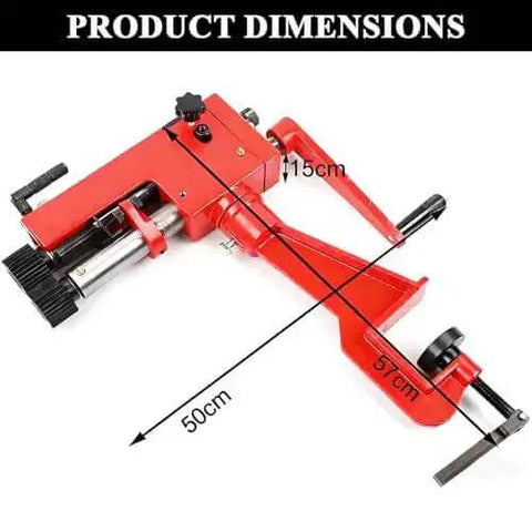 Dimensional view of 7 Inch Manual Sheet Metal Bead Roller With 6 Die Sets For Edge Beading And Swaging In 22 Gauge 0.8mm Mild Steel