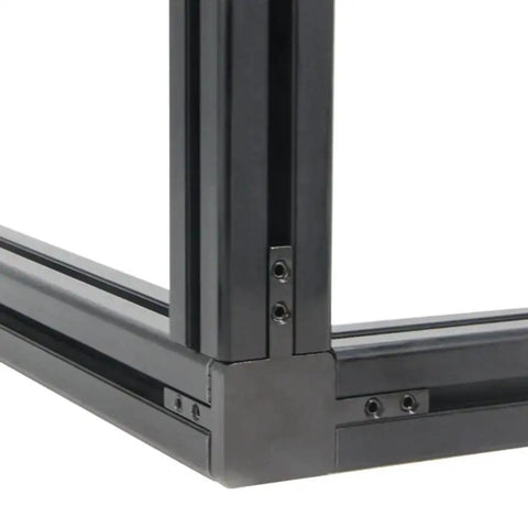4 Piece Black 3 Way End Corner Bracket Connector With Screws For 8mm T Slot Aluminum Extrusion Profile 4040 Series installed