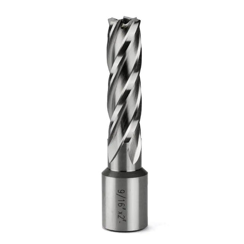 Annular Cutter Kit For Magnetic Drill Press With Weldon Shank 3/4 Inch 9/16 Inch Cutting Diameter 2 Inch Cutting Depth HSS Slugger Bits