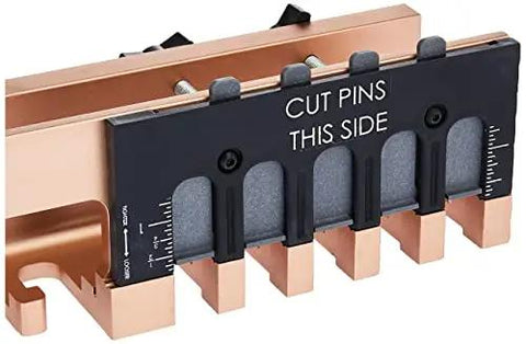Adjustable Dovetail Jig Kit DIY Friendly 12 Inch Template For Furniture And Cabinet Making Aluminum Layout With Integrated Clamping System Indoor Outdoor Use Includes Joint Box Gold Finish