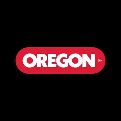 Oregon brand logo on a red rounded rectangle against a black background