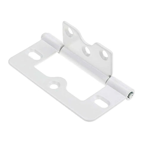 Three Inch No Mortise Hinges Six Pack White Heavy Duty Door Hinges for Barn Doors, Cabinets, and Bifold Doors Iron Construction with Mounting Screws