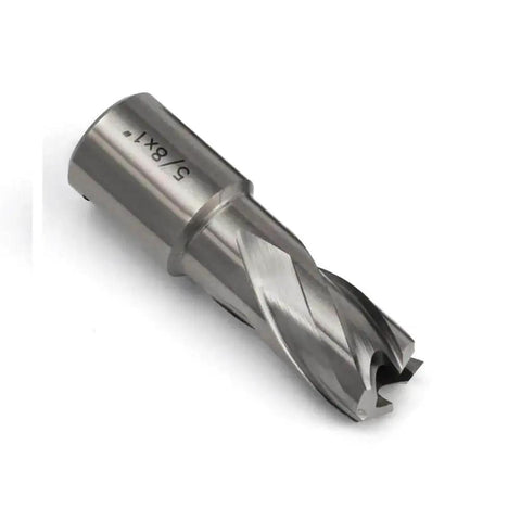 Powerful Five Eighths Inch Annular Cutter For Magnetic Drill Press One Inch Cutting Depth Three Quarter Inch Weldon Shank With Two Flats And Pilot Pin Cutting Diameter Five Eighths Inch Drills Large Holes Up To Ten Times Faster Oscarbide