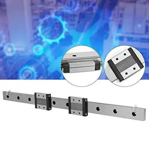 High Precision Miniature Linear Guide Rail 24mm Wide With Two Sliders, Bearing Steel Construction
