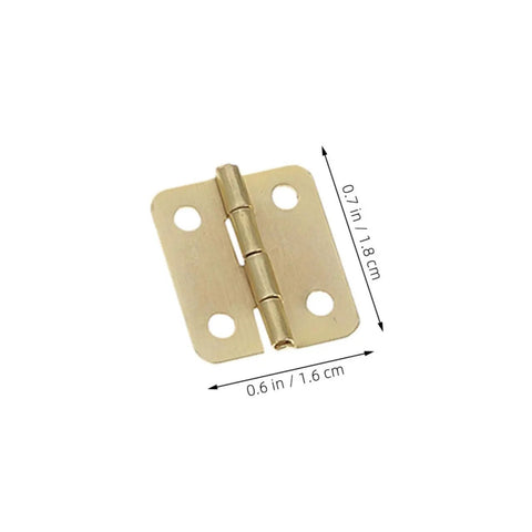 40 Pcs Small Brass Mini Hinges Hardware Kit With Screws For Jewelry Boxes Dollhouses And Wooden Crafts, 270 Degree Metal Hinges.