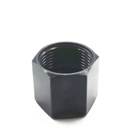 Router Collet Nut Replacement Kit For One Half Inch And 12mm Collets, black metal nut, durable construction, fits RP1800 RP2301FC RP1801F routers.