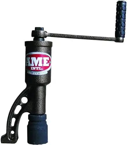 Side view of Lug Nut Loosener 58:1 Gear For Seized Wheel Nuts With 2950 Ft-Lb Torque with handle and socket.