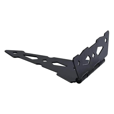 Close-up of an 8 Inch Heavy Duty Decorative T Hinge For Sheds Gates And Barn Doors With Included Screws Black Finish 4 Pack Durable Steel Construction