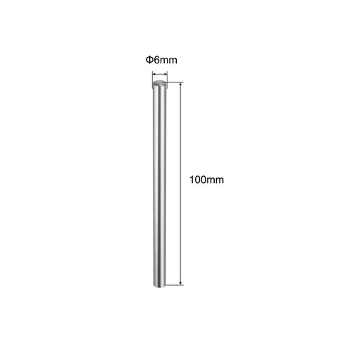 Two Pack 6mm By 100mm Linear Motion Rods Chrome Plated Steel Guide Shafts For 3D Printers And CNC Machines Hardened For Durability