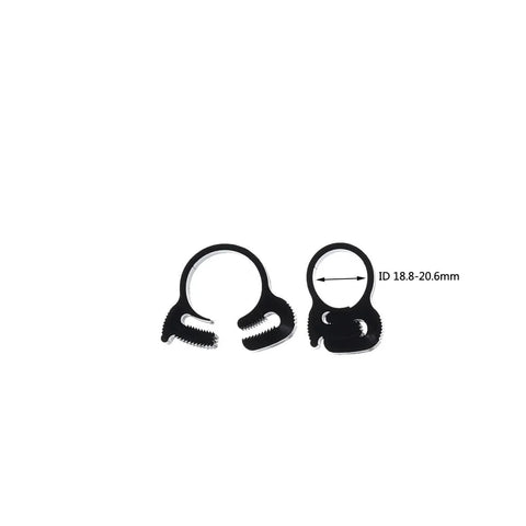 Double Gripping Nylon Hose Clamps With Snap Grip For Ultra Secure Low Pressure Hose Connections In The 18.8 To 20.6 Millimeter Range Three Quarter Inch Size Reusable Easy To Install Nylon Plastic Clamps 20 Pack