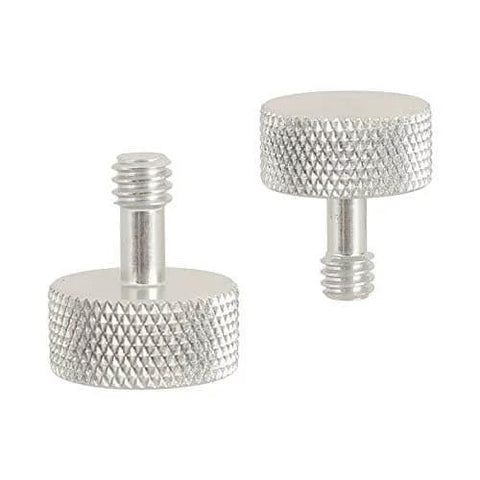 1/4-20 Thumb Screw Button Head Cap Screw Brass Nickel Plated Two-Piece Camera Accessory Replacement For Tripods And Mounts, Solid Head