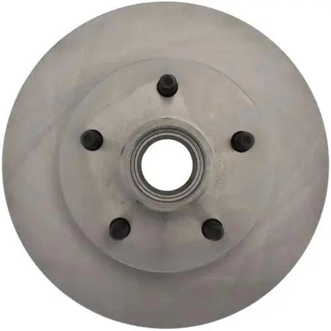 Front view of Centric C-Tek automotive front brake rotor with center bore and five lug studs.