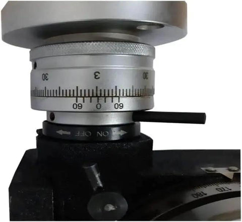 Close-up of 6 Inch Rotary Table For Milling Machine Tools, Horizontal And Vertical Mount, 360 Degree Graduated Dials, Heavy Duty Workhorse