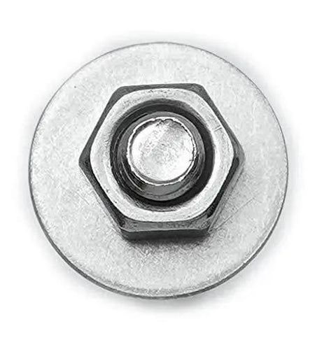 Top view of Three Eighths Inch Diameter By Three Inch Length Hex Sleeve Anchor Zinc Plated For Concrete Masonry Brick And Block