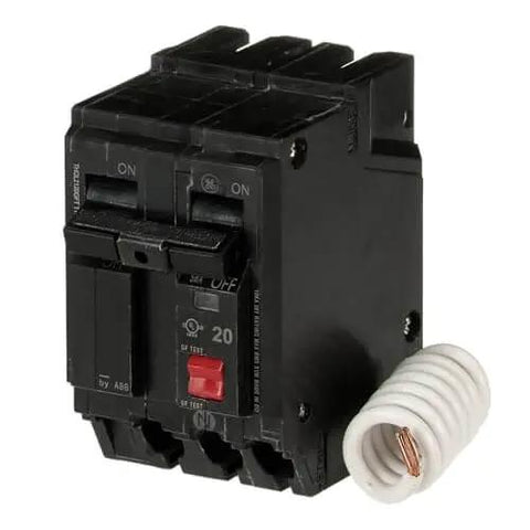 20A Double-Pole GFCI Circuit Breaker with Self-Test, 120/240V Ground Fault Interrupter for Residential and Commercial Electrical Panels