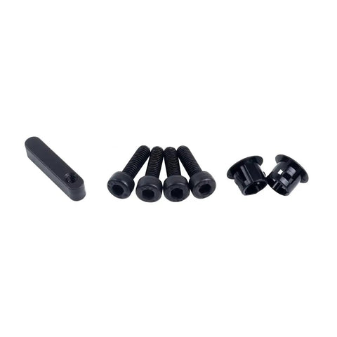 Assorted mounting accessories for 20 To 1 MGL Planetary Gearbox For Nema 23 Stepper Motor, includes screws and components.