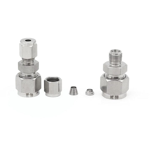 Amazon Metalwork 304 stainless steel reducer union compression fittings, 1/4 to 3/8 OD, set of 2