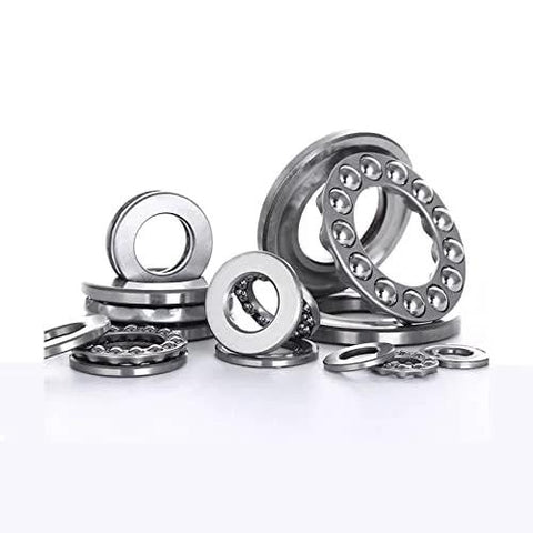 HiPicco thrust ball bearings set, chrome steel, assorted sizes with rings and spacers