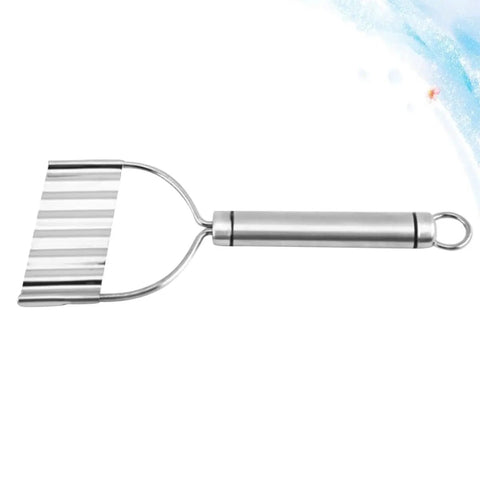 Side view of a Two Pack Stainless Steel Ripple Potato Slicer And Crinkle Cutter For French Fries And Veggie Cutting Kitchen Gadget For Home