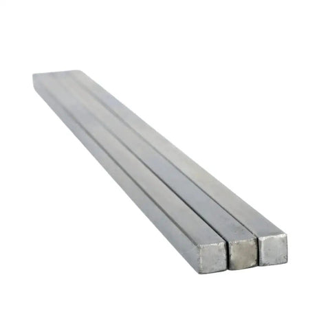 Three Eighths By Three Eighths By Twelve Inch Square Steel Key Stock Bars Pack Of Three Cold Drawn Steel Undersized Plain Finish