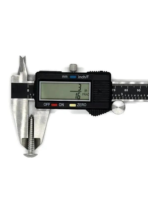 Caliper measuring Truss Head Exterior Screws For Marine Decks And Docks, 1 1/4 Inch Length, size ten coarse UNC, Phillips drive, stainless steel.
