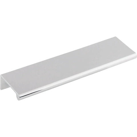 Front view of Mercer Collection Europa Tab Pull 6 Inch Brushed Satin Nickel, Center To Center 5 Inch, Projection One And Five Eighths Inches, Zinc Alloy Cabinet Hardware With Decorative Screw Pack And Lifetime Warranty.