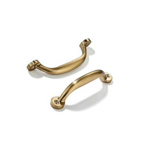 3 Inch Hole Center Brushed Brass Cabinet Pulls 10 Pack Heavy Duty Solid Drawer Handles Honey Bronze Hardware