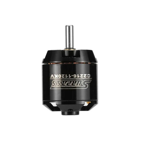 Front view of Surpass High Performance 2216 1120KV 14 Pole Brushless Motor For RC Airplane Fixed Wing With CNC Aluminum Heatsink