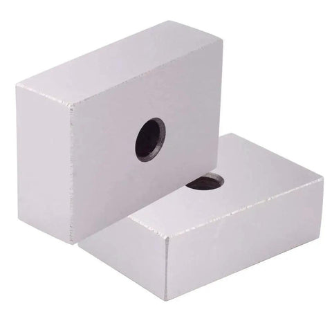 Beefy Setup Ready Precision Ground 1x2x3 Machinist Blocks Matched Pair by Oudtinx Hardened Steel with Through Hole 0.0001 Inch Tolerance