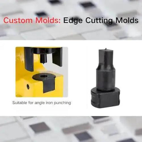 Pro Grade 30 Piece Round Hole Punch Die Set For Hydraulic Punch, close-up of custom edge cutting mold, CH70 compatible
