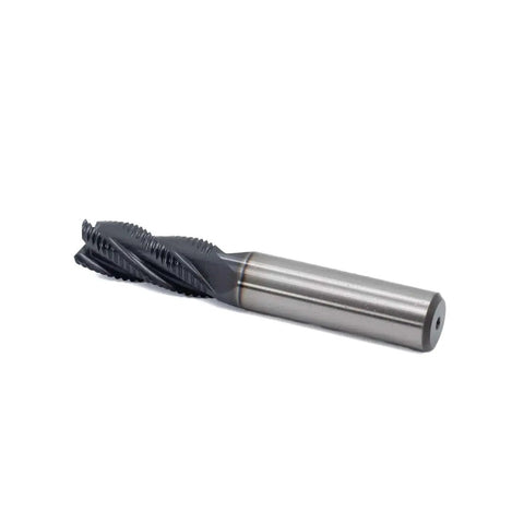 Roughing End Mill HSS Square Nose 4 Flute With Titanium Coating For Metal Milling One Half Inch Shank One Half Inch Cutting