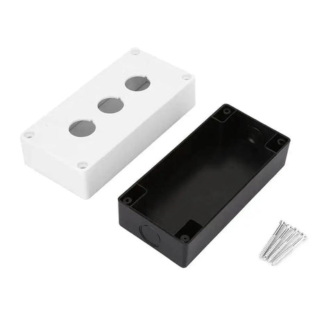 22mm Push Button Switch Box Panel Enclosure With Sealing Rubber Strip for Field Automotive Control White Built Tough and Weatherproof