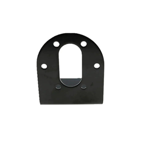 Front view of DC Gear Motor Bracket and Support for Planetary Motors, 1 Pack, Fixed Seat Type L Horizontal Mount, Aluminum Bracket