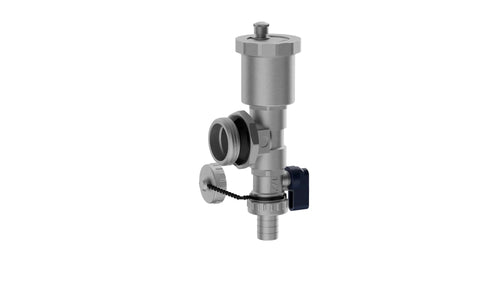 6-loop steel radiant floor heating manifold with flow meters and 1/2 in compression fittings