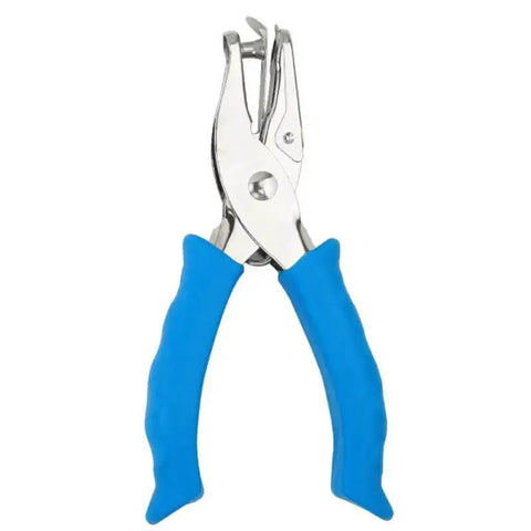 1/4 Inch Single Hole Punch Handheld Paper Punch With Soft Grip Handle, Durable Metal Construction, Easy Grip, Ideal For DIY Craft Tags, Scrapbooking, Home Office And Classroom Use, Blue. Blue soft-grip handle on durable metal.