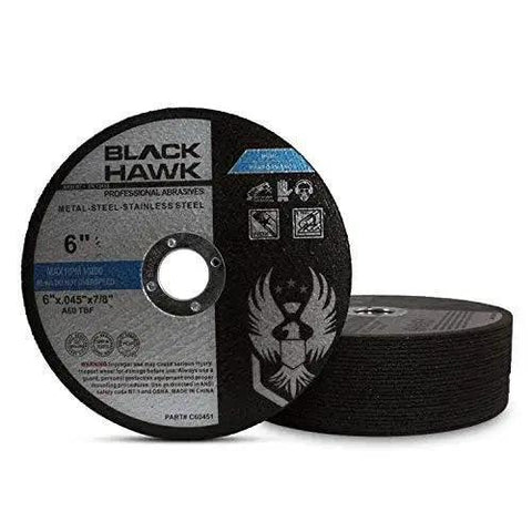 Ultra Thin Metal And Stainless Steel Cut Off Wheels For Angle Grinders 6 In X.045 In X 7/8 In 25 Pack With Aggressive Aluminum Oxide Grain